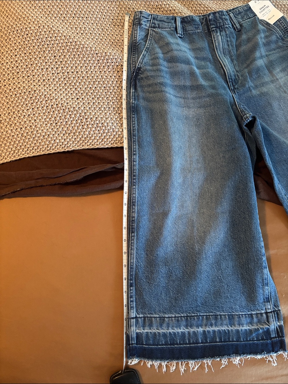Madewell Blue Denim Culottes - Casual Relaxed Fit - Picture 8 of 8